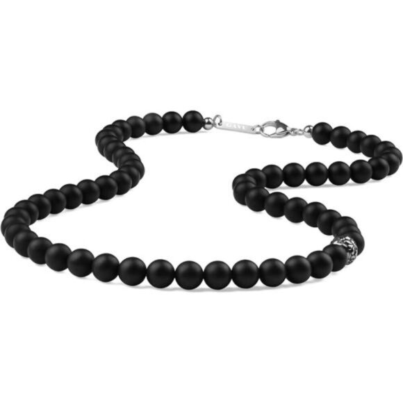 Men's Gemstone Beaded Crystal Necklace